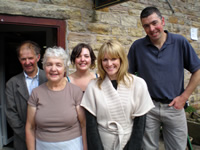 The Waller Family pictured with Gabby Logan