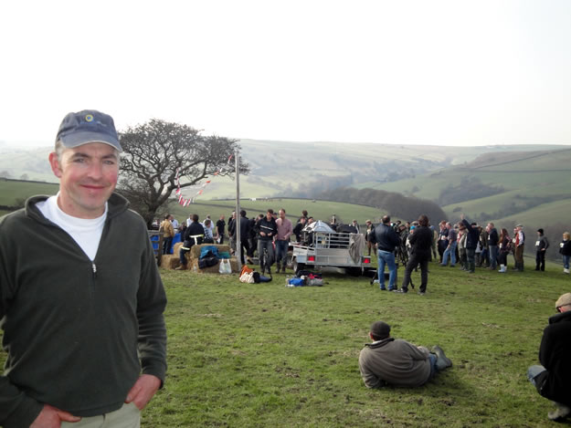 Marshall in one of the field sets with the action behind him