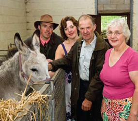 The Waller Family with Blaze the Donkey